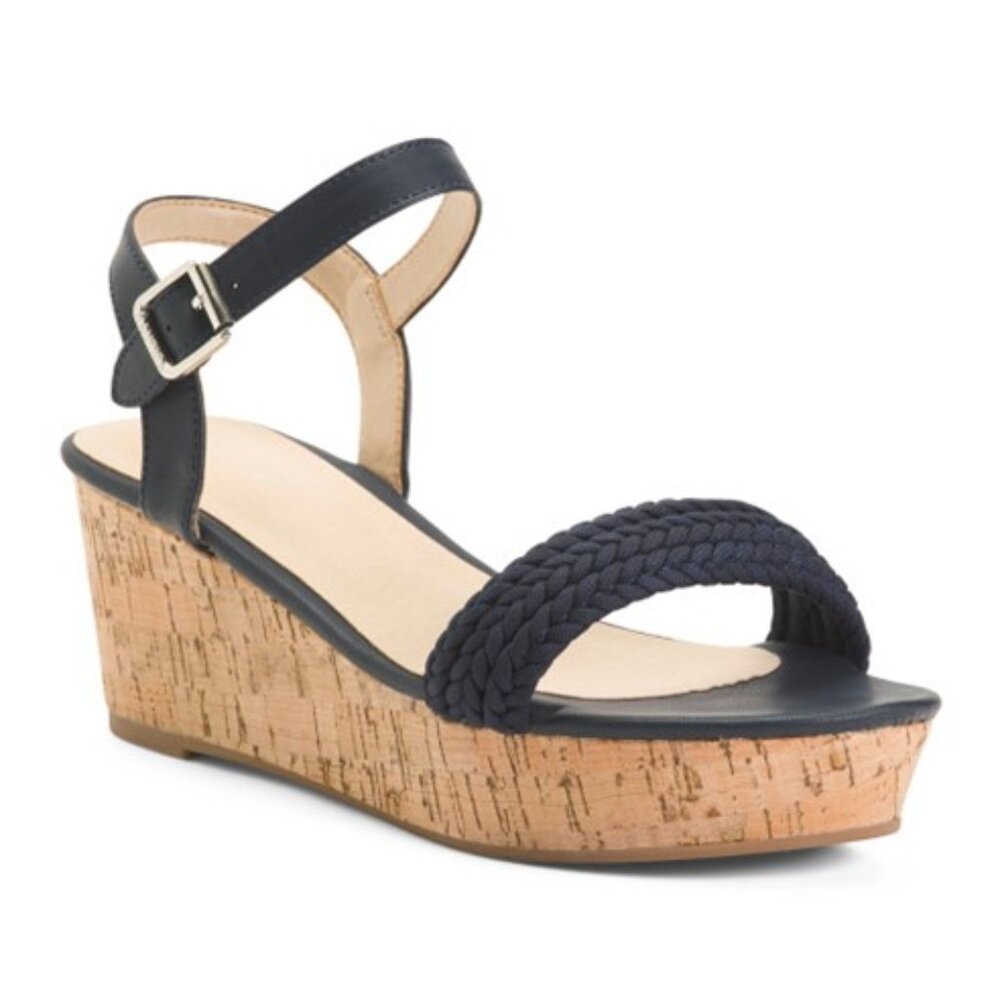 NAUTICA Birnbach 2 Wedge Platform Sandals (Navy)